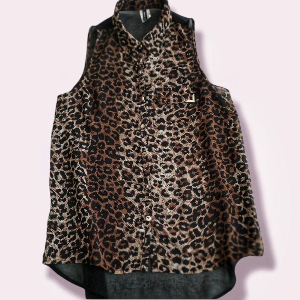 Leopard Print Tunic Top